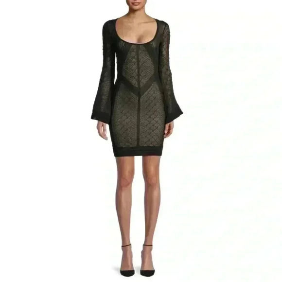 JUST CAVALLI Bell-Sleeve Dress *Defects* - Picture 1 of 14